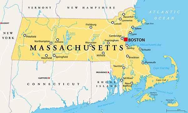 Massachusetts map